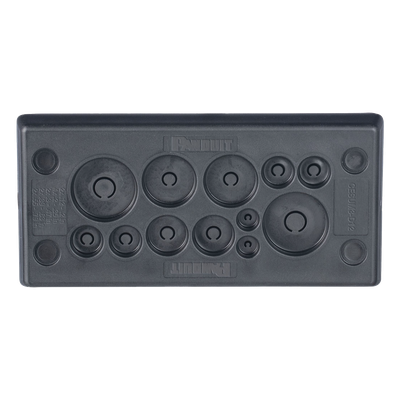 Pasacables Rectangular de Membrana, IP66, 3.39″ x 1.42″, 12 orificios, para Cables no Terminados. Color Negro