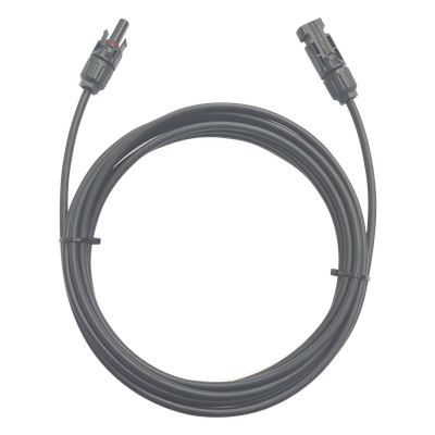 Cable Fotovoltaico / 1 metro / Color Negro / Calibre 10 AWG / Terminal MC4-Macho y Hembra en  ambos extremos