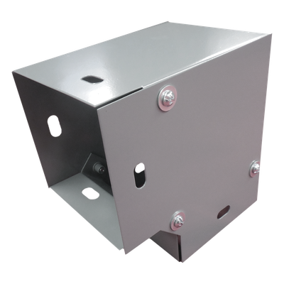 Derivación codo horizontal de 90 grados 100 x 100 mm, fabricado en lámina de acero al carbón