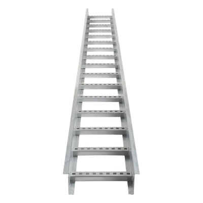 Escalera de Aluminio Portacables / Perfil Z / Peralte 3 1/4″ /Paso 9″ / Ancho 9″ / 3.66 metros / Capacidad Máx. 205 Cables / Incluye Cople Union y Tornillería