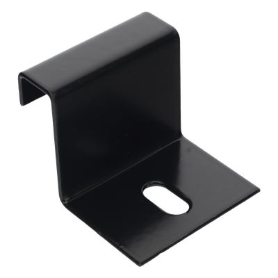 Grapa de Fijación para Escalera Tubular de 1.5″ de Peralte y 12″ de Ancho, Acabado con Pintura Epóxica Color Negro, Ideal para la Sujeción Segura de la Escalera Tubular a la Estructura