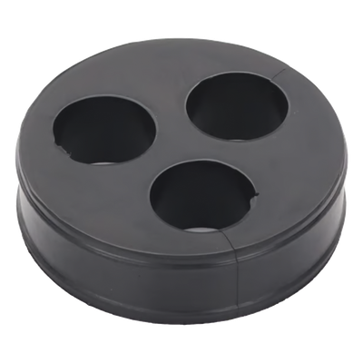 Inserto de Caucho de 4″ Con Tres Orificios para Cable de 7/8 in
