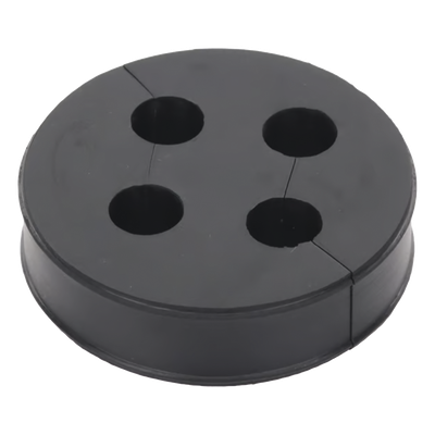 Inserto de Caucho de 4″ Con Cuatro Orificios para Cable de 3/8 in