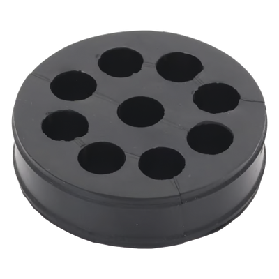 Inserto de Caucho de 4″ Con Nueve Orificios para Cable de 1/2 in