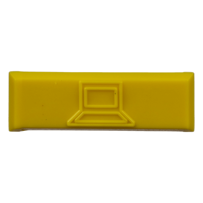 Paquete de 100 Iconos de Datos de Instalación a Presión, Para Jacks Mini-Com de Panduit, De Plástico, Color Amarillo