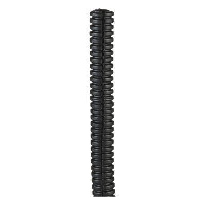 Tubo Corrugado Abierto para Protección de Cables, .38in (9.7 mm) de Diámetro, 30.5 m de Largo, Color Negro