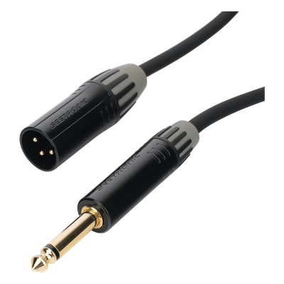 Cable de Audio | XLR 3 Polos Macho a Plug 1/4 in mono | Conector Seetronic Serie M SCMF3 – MP2X | Longitud 3m