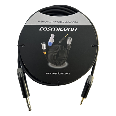Cable 6.35mm a 3.5mm, conectores color negro MP3X-B – MTP3C-BG, length 3m