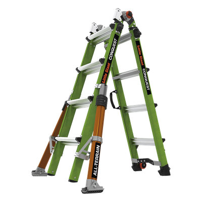 Escalera Multi-Posiciones de 6.7 m (22′) para Suelos Inclinados o con Desniveles.