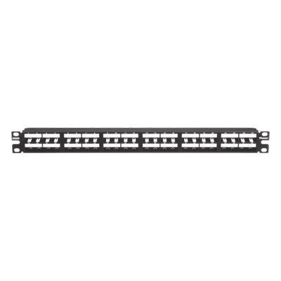 Panel de Parcheo Modular Mini-Com (Sin Conectores), Plano, Sin Blindaje, Alta Densidad, Identificación Con Etiqueta Adhesiva, de 48 Puertos, 1 UR