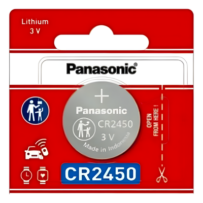 Batería de Litio tipo Moneda 3V / CR2450/ 1pza ( Batería no recargable )