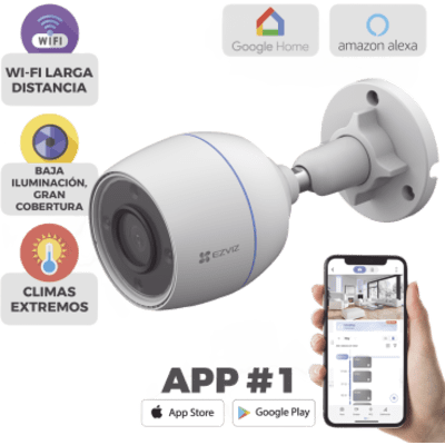Bala WiFi / 2  Megapixel / Detección humana / Micrófono Integrado / Micro SD / Excelente Vision Nocturna / Exterior
