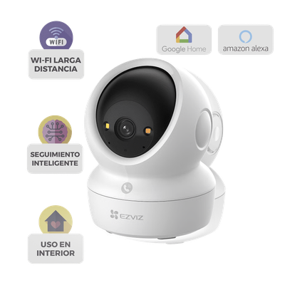 Cámara PT Wi-Fi / 4K (8 Megapíxeles) / Audio de Dos Vías / Visión Nocturna Inteligente en Color  / Detección Humana / Detección de Mascota / Llamada a la App con un toque / Almacenamiento en MicroSD y Nube