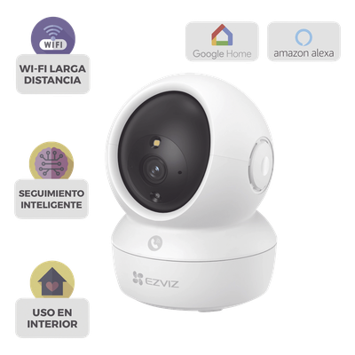 Camara PT 3 Megapixel / Wi-Fi de Doble banda 2.4 / 5 GHz / Vision Nocturna A Color / Detección de Ruidos Fuertes / Seguimiento Inteligente / Deteccion de Humanos / Audio de Dos Vías / MicroSD512GB
