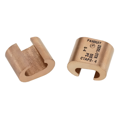 Conector de compresión tipo C StructuredGround, Conductor de cobre 1/0 Awg – 2/0 Awg, 1pz.
