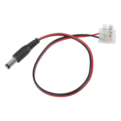Cable de Alimentación con Conector Macho a Bloque de Terminal Atornillable / Calibre 18 AWG / Longitud 28.5 cm (11.22 Pulgadas) / Ideal para Alimentación de Cámaras