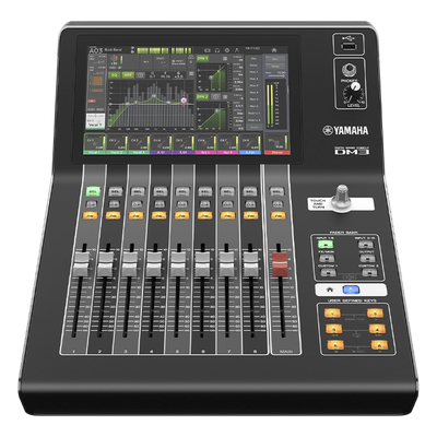 Mezcladora digital para grabación o en vivo 16 x 8 pantalla tactil 9″ con puertos Dante incorporado