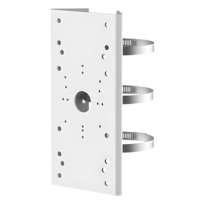 Montaje para Poste / Compatible con PTZ HIKVISION / Acero Inoxidable