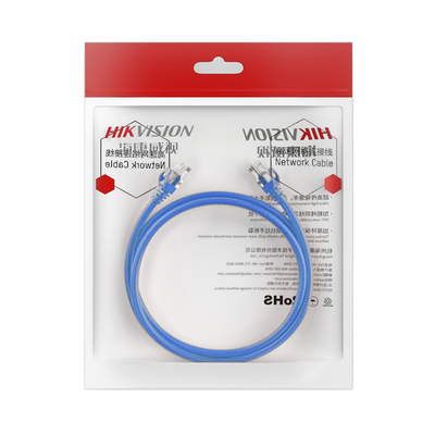 Cable de Parcheo (Patch Cord) / UTP / Cat. 6 (24 AWG) / 0.50 Metros (1.64 Pies) / Color Azul / Ideal para PoE+ / Interior
