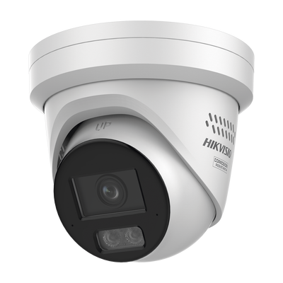 [Dual Light + ColorVu 3.0 + HikAI] Turret IP 8 Megapixel / Lente 2.8 mm / 30 mts IR + Luz Blanca / 2 Microfonos Integrados / Exterior IP67 / Estrobo Azul y Rojo / WDR 130 dB / ACUSENSE 3.0 / Metal / NEMA 4X / ACUSEEK