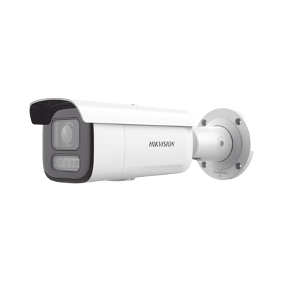 [Dual Light + 2 Micrófonos Integrados] Bala IP 6 Megapixel / Lente Mot. 2.8 a 12 mm / 60 mts Luz Blanca + 60 mts IR / Exterior IP67 / IK10 /  WDR 120 dB / PoE+ / ACUSENSE / Alarmas I/O / Micro SD / ONVIF / Metal / ACUSEEK