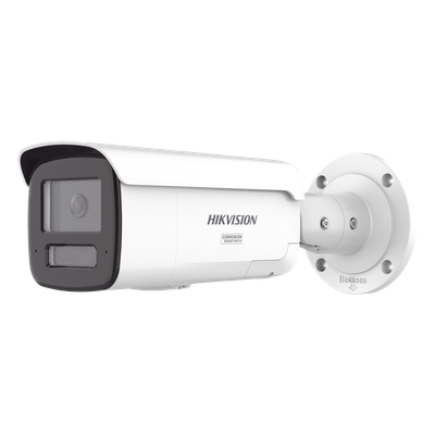 [Dual Light + ColorVu 3.0 + HikAI] Bala IP 4 Megapixel / Lente 4 mm / 60 mts IR + Luz Blanca / Exterior IP67 / Estrobo Luz Blanca / WDR 130 dB / ACUSENSE 3.0 / Metal / NEMA 4X / ACUSEEK