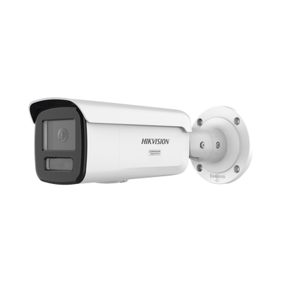 [Dual Light + ColorVu 3.0 + HikAI] Bala IP 8 Megapixel / Lente 4 mm / 60 mts IR + Luz Blanca / Exterior IP67 / Estrobo Azul y Rojo / WDR 130 dB / ACUSENSE 3.0 / Metal / NEMA 4X / ACUSEEK