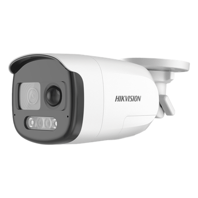 [ColorVu] Bala TURBOHD 2 Megapixel (1080p) / Imagen a Color 24/7 / Lente 2.8 mm / Luz Blanca 40 mts / Exterior IP67 / WDR 130 dB / Sensor PIR / Sirena Integrada / Salida de Audio Estrobo ROJO – AZUL / Micrófono Integrado