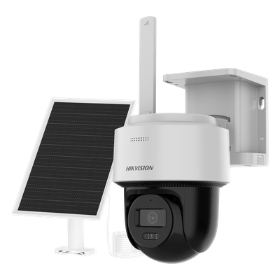 Kit Solar IP All in One / AOV / PT IP 4 Megapixel / Lente 2.8 mm / Panel Solar + Batería de Litio 9000 mAh / 4G LTE / Audio Bidireccional / Dual Light 30 m / IP66 / Micro SD
