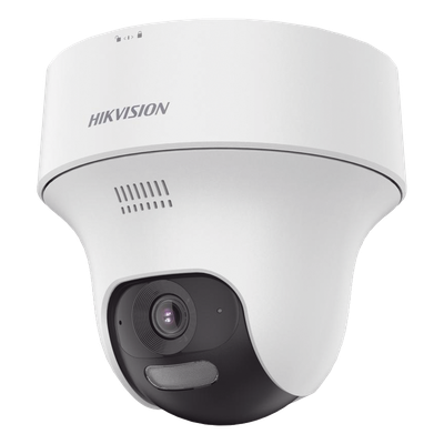Turret PT IP 4 Megapixel / Lente 2.8 mm / Dual Light (20 mts IR + 15 mts Luz Blanca) / Wi-Fi / IP54 / dWDR / H.265 / Audio Bidireccional (Micrófono y Bocina) / Micro SD