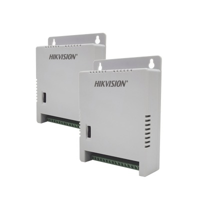 2 Fuentes de Poder Regulada (12 Vcc / 13.5 Vcc / 15 Vcc) para 16 Cámaras / 1 Amp por Salida / Voltaje de Entrada 90 – 130 VCA / Soporta 4K / Modo para Largas Distancias