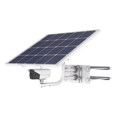 Kit Cámara Térmica Solar – Resolución 256 x 192 / Rango de temperatura -20°C a 150°C / Fusión de imagen bi-espectro / Alarma audible y estroboscópica / 4G LTE / Batería Lithium 360Wh / Panel solar 80W / IP