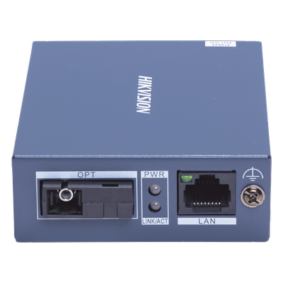Transceptor Fibra Óptica Gigabit / Monofibra Monomodo / 3 km Distancia / 10/100/1000 Mbps RJ45 / SC / Metal Industrial / 4 kV Protección Rayos / -20°C a 60°C