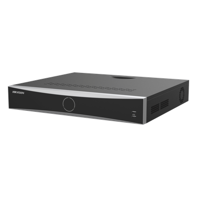 [Acusearch] NVR 12 Megapixel (4K) / 32 canales IP / 16 Puertos PoE+ / Reconocimiento Facial / AcuSense (Evita Falsas Alarmas) / 4 Bahías de Disco Duro / Switch PoE 300 mts / HDMI en 4K / Alarmas I/O