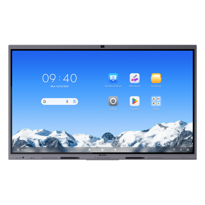 Pantalla Interactiva Touch de 65″ Android 14 / Asistentes IA / Google Suite Preinstalado con Certificación EDLA / Cámara Web 8 MP / Resolución 4K / Bocinas Integradas / Entradas HDMI y VGA / Incluye 2 Lápices para Escribir