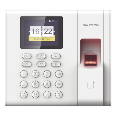 Checador de Huella con Batería de Respaldo / 1,000 Huellas / 100,000 Eventos / LCD 2.4 Pulgadas / TCP-IP / USB / Lector EM 125 kHz / iVMS-4200