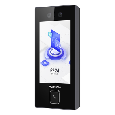Terminal Facial MinMoe DS-K1T344MBWX-E1 / Boton de Llamada Fisico / 3000 Rostros / Pantalla 4.5″ / Hik-Connect Teams / IP65 / PoE WiFi / HIK-IA / SIP