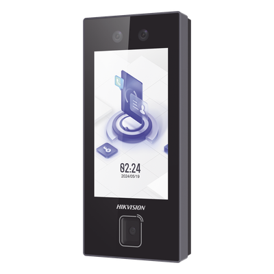 Terminal Facial MinMoe DS-K1T344MBWX-QRE1 / Lector QR Fisico Ultra Rapido / 3000 Rostros / Tarjetas MIFARE / Pantalla 4.5" / Hik-Connect Teams / IP65 / PoE WiFi / HIK-IA / SIP