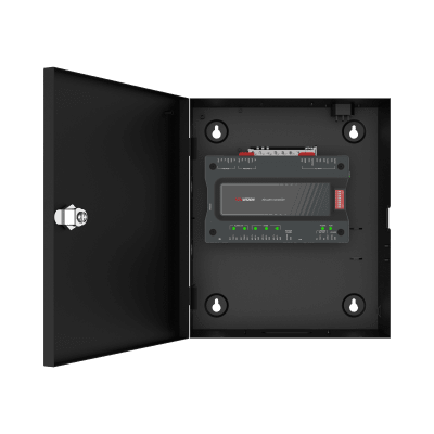 Controlador MAESTRO para Elevadores Administrable en la Nube con HikConnect Teams / Incluye Gabinete y Fuente / Control de Acceso para los pisos de los Elevadores por Huella o Tarjeta / Requiere Licencia / 1 Controlador por Cabina de Elevador