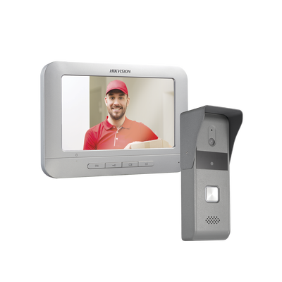 Kit de Videoportero Analógico con Pantalla LCD a Color de 7″ / Frente de Calle para Exterior IP65 / Salida de Relevador