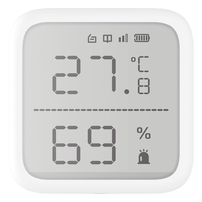 (AX PRO) Detector de Temperatura y Detector de Humedad Inalámbrico / 2.7″ de Tamaño / Uso en Interior / Rango de Detección desde -35°C hasta 99°C