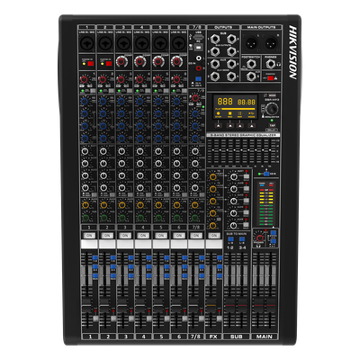 Consola de Mezcla Analógica | 8 Canales | 6 Entradas Mic/Línea | 12 Salidas | DSP Efectos | USB Media | Bluetooth | Montaje en Rack