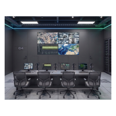 Kit Videowall 2×2 / 4 Pantallas 55″ Full HD / Decodificador 16CH 4K / Base de Piso / Hikvision