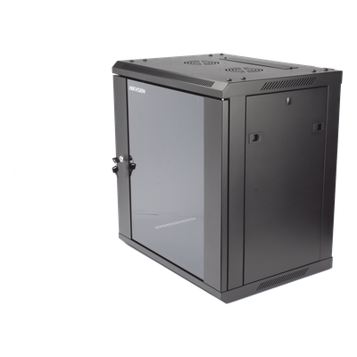 Gabinete para Montaje en Pared – Piso / Puerta de Cristal Templado / Cuerpo Fijo / 12 Unidades de Rack / 19″ / Fabricado en Acero