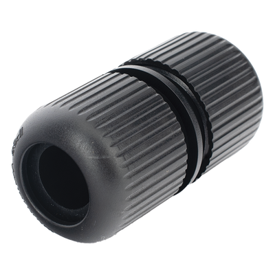 Protector para Exterior IP68 / Adaptador para el Conector Tipo Plug (12 Vcc) en Cámaras Epcom / Color Negro / Hikvision / Hilook