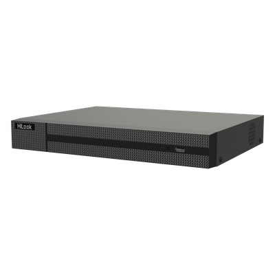 DVR 16 Canales TurboHD + 8 Canales IP / 5 Megapixel Lite – 3K Lite / Audio Bidireccional / Detección de Movimiento 2.0 / 1 Bahía de Disco Duro / H.265+ / Salida en Full HD