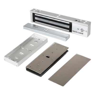 Kit Para Control de Acceso Incluye Chapa Magnética de 600 Lbs  / Montaje En «U» Para Puerta de Cristal /  Uso Interior / Certificación UL