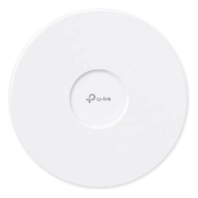 Punto de Acceso Omada / Wi-Fi 7 BE22000 MU-MIMO 4×4 / 2 Puertos 10 Gbps / Mesh Omada / Operaciones Multiencale (MLO) / Configuración por Controlador o Stand-Alone / Para Montaje en Techo/pared / Alimentación PoE++