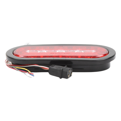 Plafón Ovalado de 7.5″ Para Camiones de Transporte, 18 LED Ultra Brillantes, Color Rojo/Claro/Ambar