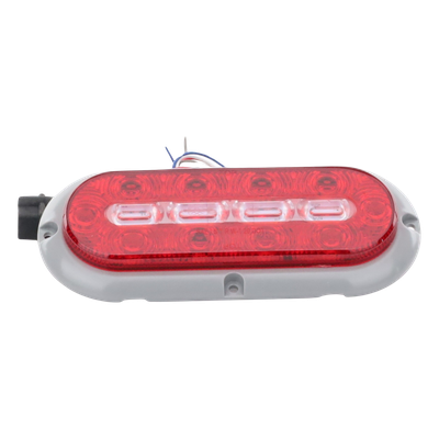 Plafón Ovalado de 7.5″ Para Camiones de Transporte, 18 LED Ultra Brillantes, Color Rojo/Claro/Ambar